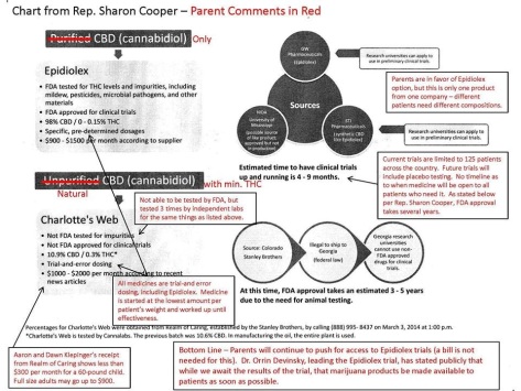 Sharon Cooper was passing out the original in black to members of Congress. The red print reflects changes made by two of the parents so it could be passed out by HB885 supporters to set the record straight.